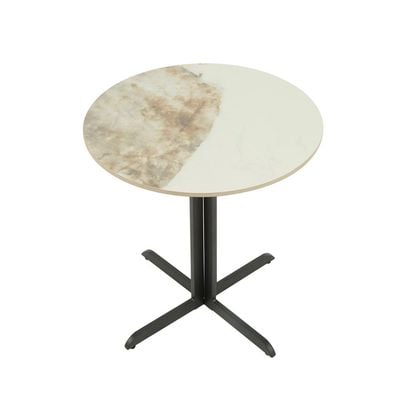 سوهو - طاولة جانبية من السيراميك - أبيض/أسود - مع ضمان لمدة عامين